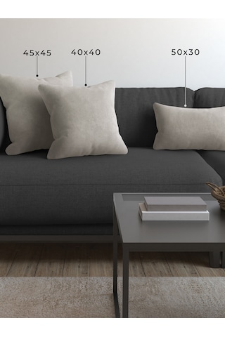 Br Demor Home Soft Series Badem Ezmesi Rengi Kırlent, Yastık Kılıfı Badem Ezmesi Rengi