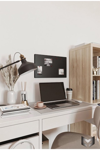 Yiğit Metal Mıknatıslı Pano Siyah Ofis/çalışma Odası İçin Mıknatıs Hediyeli Metal Magnet Hatıra Panosu 50x70cm 40 x 60 CM