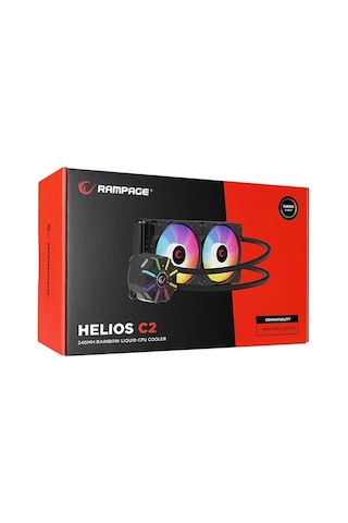 Rampage Helıos C2 Siyah 240 2x120mm Raınbow Fanlı Sıvı Soğutma Si