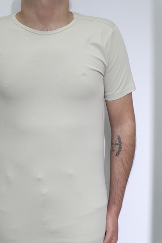 Santa Dmctekstil Erkek Düz Spor Kesim Dar Kalıp Bisiklet Yaka Basic T-shirt Koyu Bej
