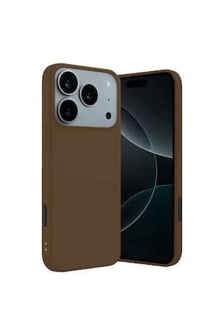 Hmngoakkllby Apple Apple iPhone Uyumlu 17 Pro Max/18 Pro Max First Silikon - Kahverengi Akllhmng standart