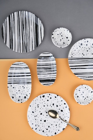 Tabak Evi Porselen Sidereal Kahvaltı Ve İkram Takımı 6 Kişilik 14 Parça Çok Renkli