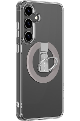 Galaxy S25 Kılıf M-safe Uyumlu Standlı Amazingthing Minimal Grip Serisi Kapak Gri