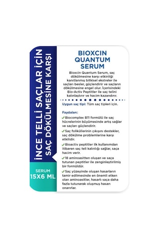 Quantum Serum 15x6 Ml+quantum Bio Activ Şampuan Kuru-normal Saçlar Için 300 Ml