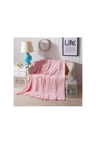 Battaniyesi Peluş Polar Battaniye Tek Kişilik 170 230 Pembe Genel