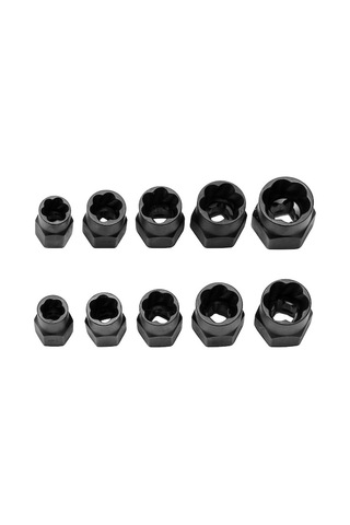 Pazly 10 Parça Dayanıklı Cıvata Somun Sökücü Takımı - Hasarlı Vida Ve Civatalar İçin