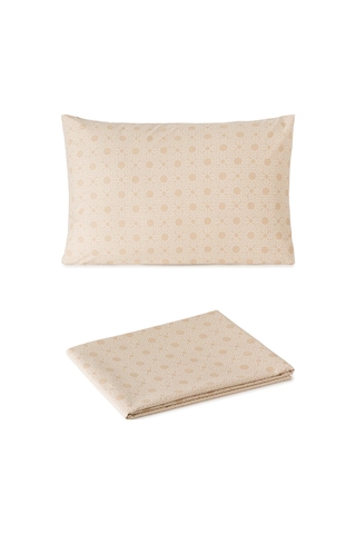 Mix & Match Noelle %100 Pamuk Tek Kişilik Çarşaf Seti Bej