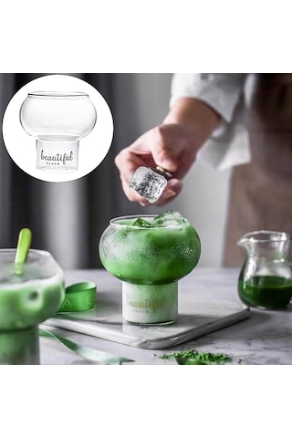 Homyl Şeffaf Kokteyl Cam Kahve Çay Bira Suyu Yoğurt Süt 300ml Temizlemek