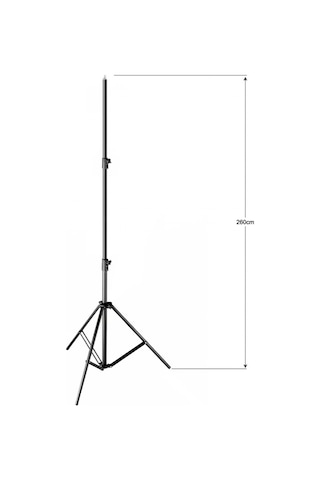 Gdx Ls-260d Gümüş Kalın Işık Ayağı 260 Cm