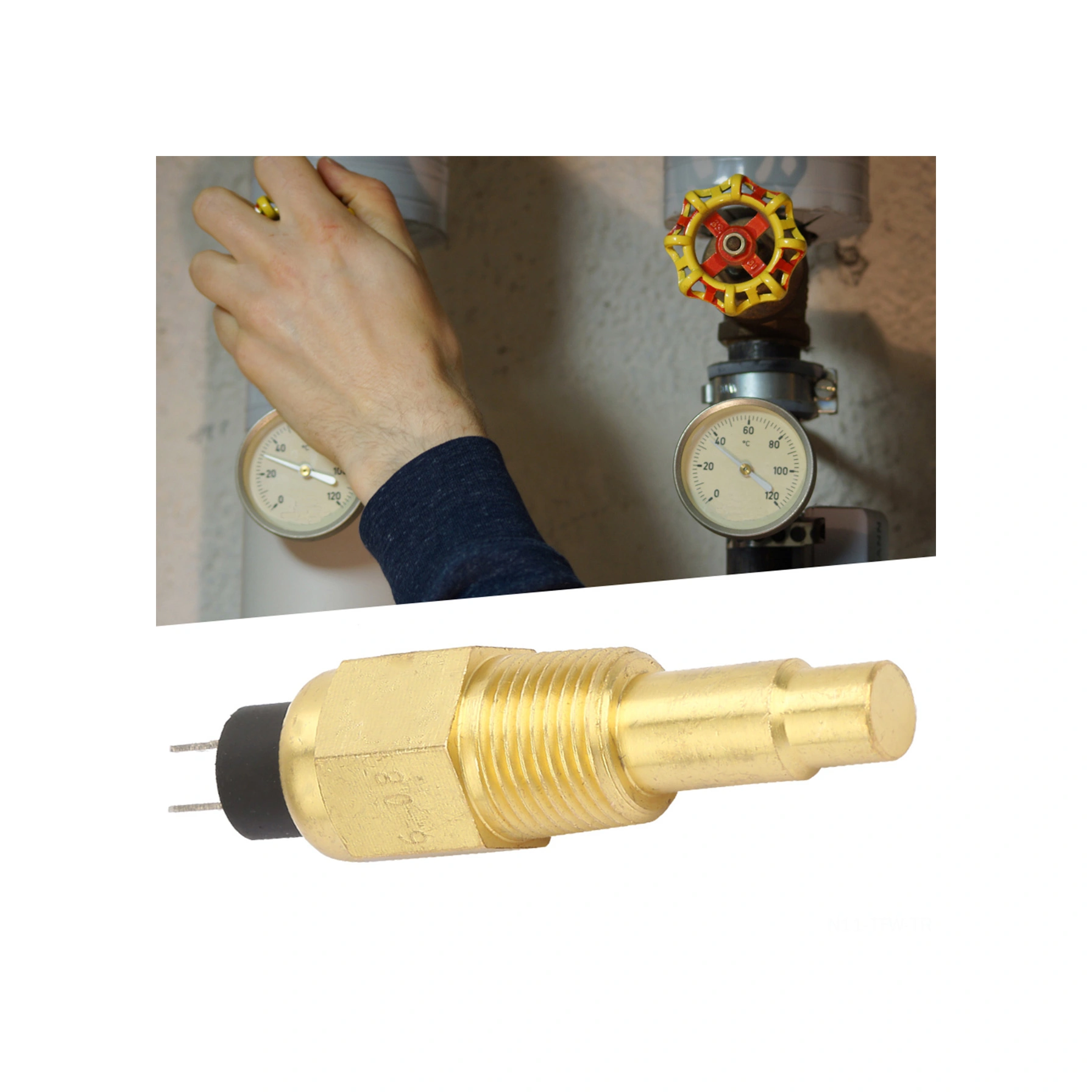 Tenfowee Vdo Uygun 3/8 Npt Boru Isı Sensörü - 38-120 C Ölçüm Aralığı, 103 C Koruma Eşiği, Kaliteli Pirinç Gövde, Kolay Kurulum