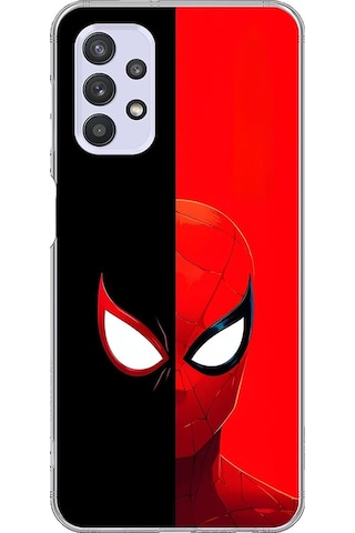 Samsung Galaxy A32 Uyumlu Şeffaf Kılıf Spider-man 2 Tasarımlı
