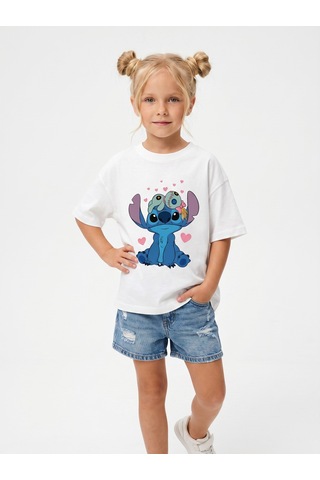 Sea Bubbles Stitch Çocuk Tişört St10382 BEYAZ