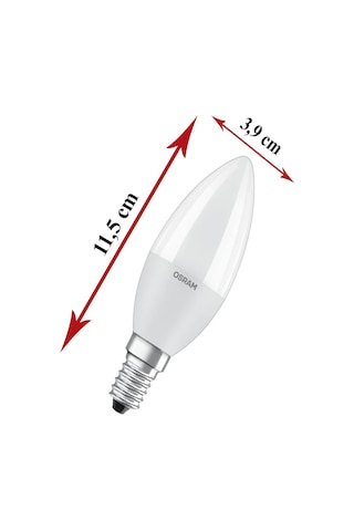 Led Mum Ampul E14, 7,5w İle 60w Aydınlatma, 806 Lümen, 4000k Günışığı, 11,5 Cm, 3 Adet Çok Renkli