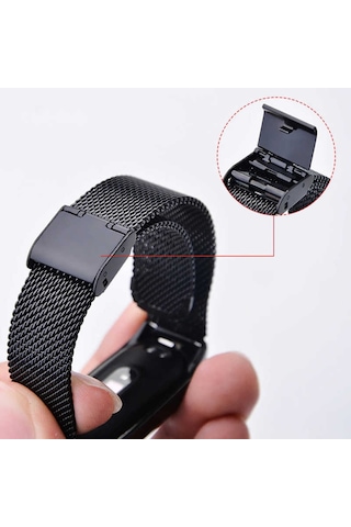 Xiaomi Mi Band 4 Mi Band 3 Kaliteli Metal Hasır Kordon Kayış