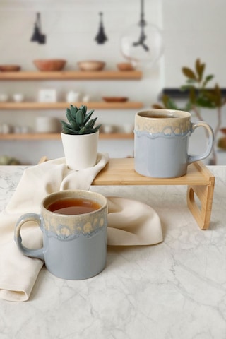 Keramika Shizen Gri Silindir Kupa 10 Cm 2 Adet 613 Gri