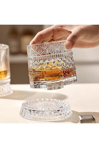 Büro Ev Ofis Mutfağı İçin 280ml 360 Dönen Kristal Cam Bardak Diğer