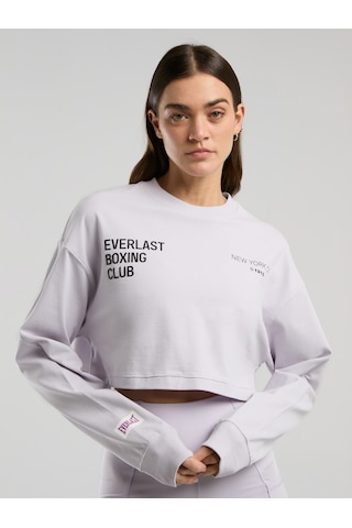 Everlast Boxing Club Wmn Oversize Uzun Kollu Lila Kadın Tişört Lila