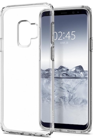 Spigen Galaxy Uyumlu S9 Kılıf Liquid Crystal 4 Tarafı Koruma Crystal Clear