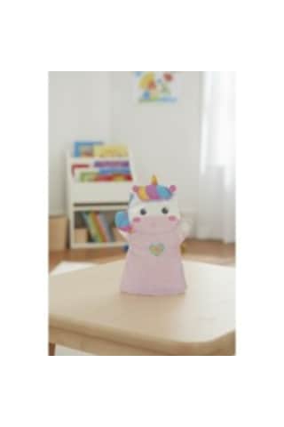 Toys2you Büyük Boy Keçe El Kuklası - Unicorn Beyaz - Lila - Pembe - Siyah