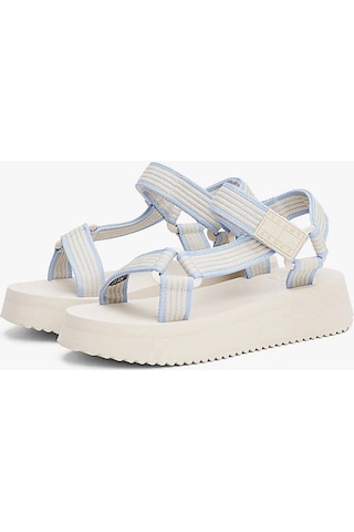 Tommy Hilfiger Kadın Bej Sandalet Çok Renkli