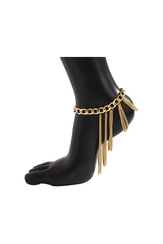 Homyl Katmanlı Püskül Halhal Zarif Hediye Gece Kulübü Altın Altın