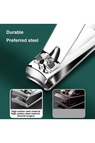 Symbee Stainless Steel Tırnak Kırıcı Seti 4'lü - Eğri Kenar, Yüksek Sertlik Ve Korozyon Direnci İle Pu Malzeme Siyah