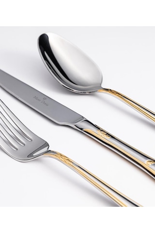 Maxx Doria Athens G Decorated 6 Kişilik 42 Parça Çatal Kaşık Bıçak Takımı Pa1061 Gold