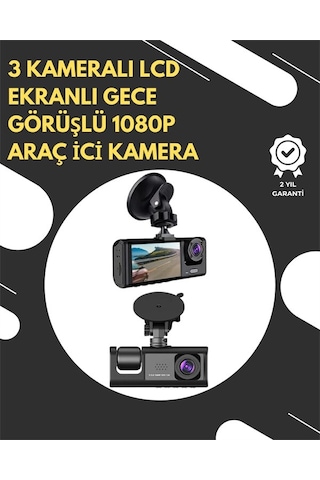 G-sensör Ve Hareket Algılama Destekli 1080p Araç İçi Güvenlik Kamerası