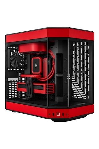 Hyte Y60 Siyah-kırmızı Temperli Cam Usb 3.2 E-atx Premium Mid Tower Gaming Kasa Cs-hyte-y60-br