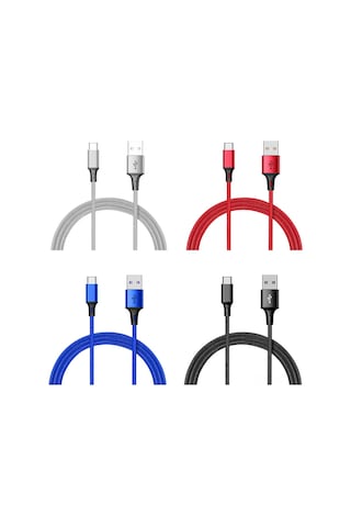 Suofeng Dayanıklı Nilon Örgülü Type-c Kablosu - Hızlı Şarj Ve Sabit Veri Transferi - Samsung Galaxy S9/s8/note 8, Lg V30/g6/g5, Oneplus 5/3t Uyumlu