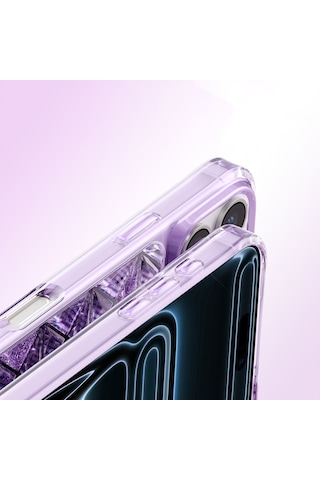 İphone 18 Pro Max Uyumlu Kılıf 3d Buz Blok Desenli Zore Paris Kairo Tpu Kapak Mor