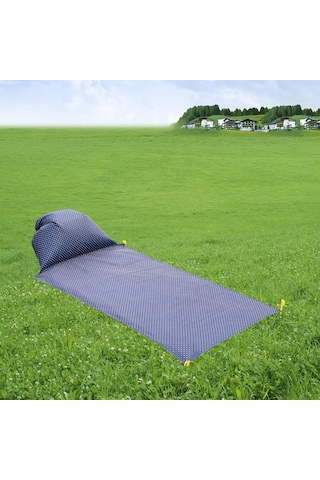 Homyl Baş Destekli Piknik Örtüsü Çim Yürüyüşü İçin Donanma 85x210cm Çok Renkli