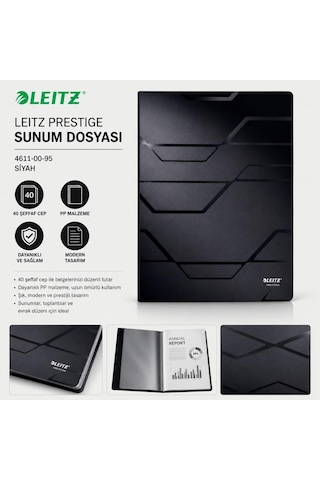 Letiz Sunum Dosyası 4611-00-95 Siyah 40 Sayfa