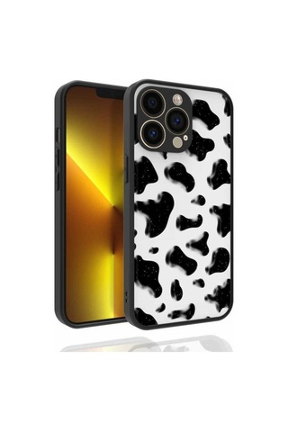 Apple Uyumlu iPhone 13 Pro Kılıf Desenli Kamera Korumalı Parlak Zore Nora Kapak NO2