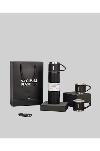 Hepsi 500 Ml Isı Korumalı Çelik Termos Ve Bardak Seti Silikon Tabanlı Şık Ve Pratik Najmaddin Çok Renkli