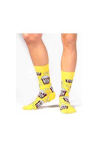 Ozzy Socks Pop Corn Desenli Çorap Çok Renkli