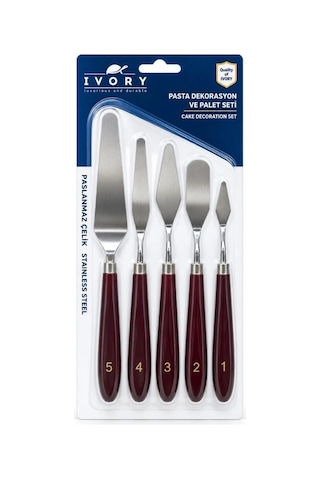 5 Parça Pasta Spatulası Krem