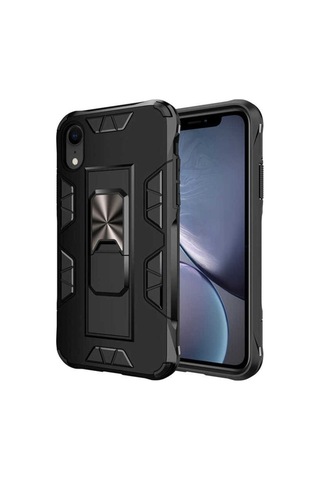 Apple Uyumlu iPhone Xr 6.1 Kılıf Zore Volve Kapak Siyah