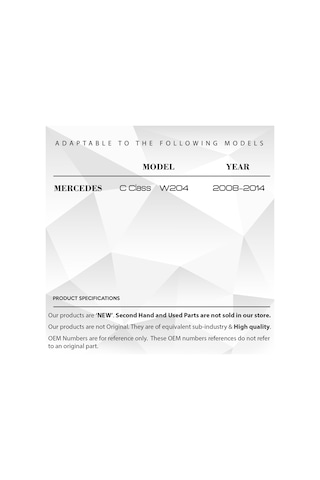 Mercedes C Class W204 için Klima Havalandırma Izgara Kapak 2'li