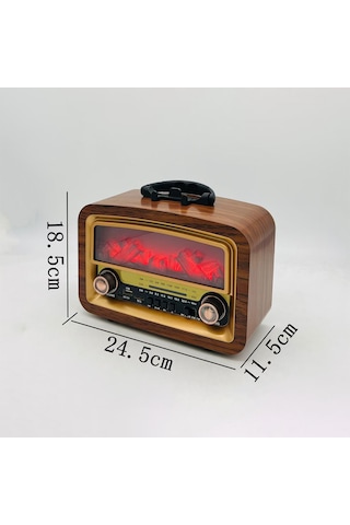 Şömine Alevi Efektli Usb / Tf Kart / Aux Girişi - Bluetooth Hoparlör 1800mah - Fm Radyo Nostaljik Radyo
