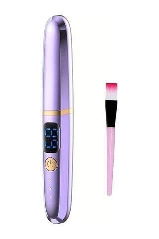 Elmpaly Bright Purple Fırçalı 3 Sıcaklık Ayarlı Usb Şarjlı Isıtmalı Kirpik Maşası