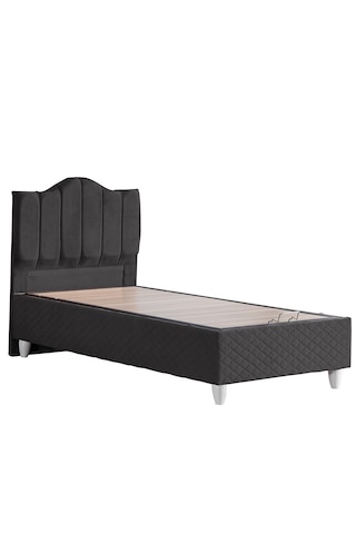 Trend İkili Set, Trend Tek Kişilik Baza Başlık Seti Antrasit 90 x 200