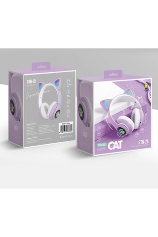 Karler Bass STN-28 Kedi Bluetooth 5.0 Kulak Üstü Kulaklık