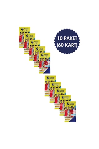 Toyika Panini Lisanslı Premier League 2023 Koleksiyon Trading Cards 6lı X 10 Paket