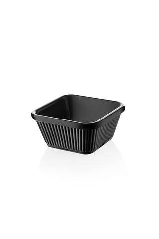 Alezy 528 Göreme Melamin Termostar Kare Sosluk 7 Cm Siyah