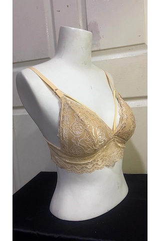 Koza Kadın Desteksiz İpli Soft Bralet Sütyen-ten