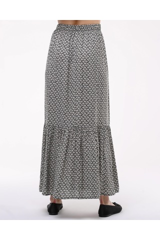 Beyaz Önden Düğmeli Çingene Etek-561-beyaz Beyaz