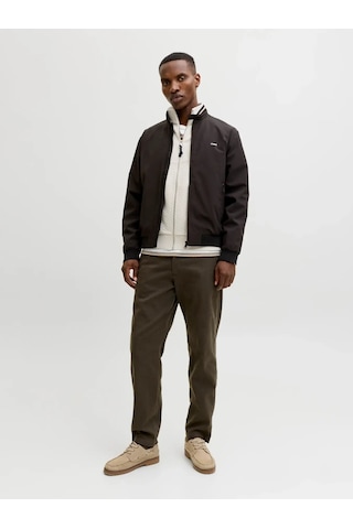 Jack&jones Jprblubrad Erkek Bomber Ceket 12273393 Siyah - Kırmızı