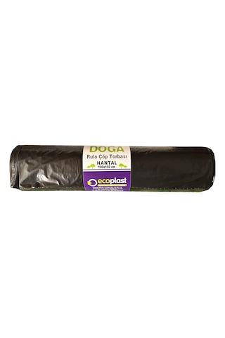 Ecoplast 240 L Siyah Hantal Konteyner Çöp Torbası - 100 x 150 CM - 600 G - 10 Adetlik 10 Rulo