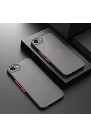 Apple Uyumlu iPhone 16e Kılıf Mat Parmak İzi Yapmaz Renkli Tuşlu Sert Silikon